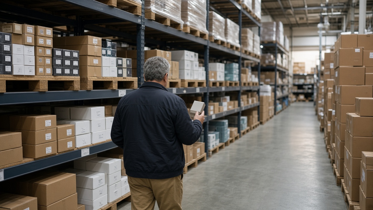 Wholesale aisle in a warehouse